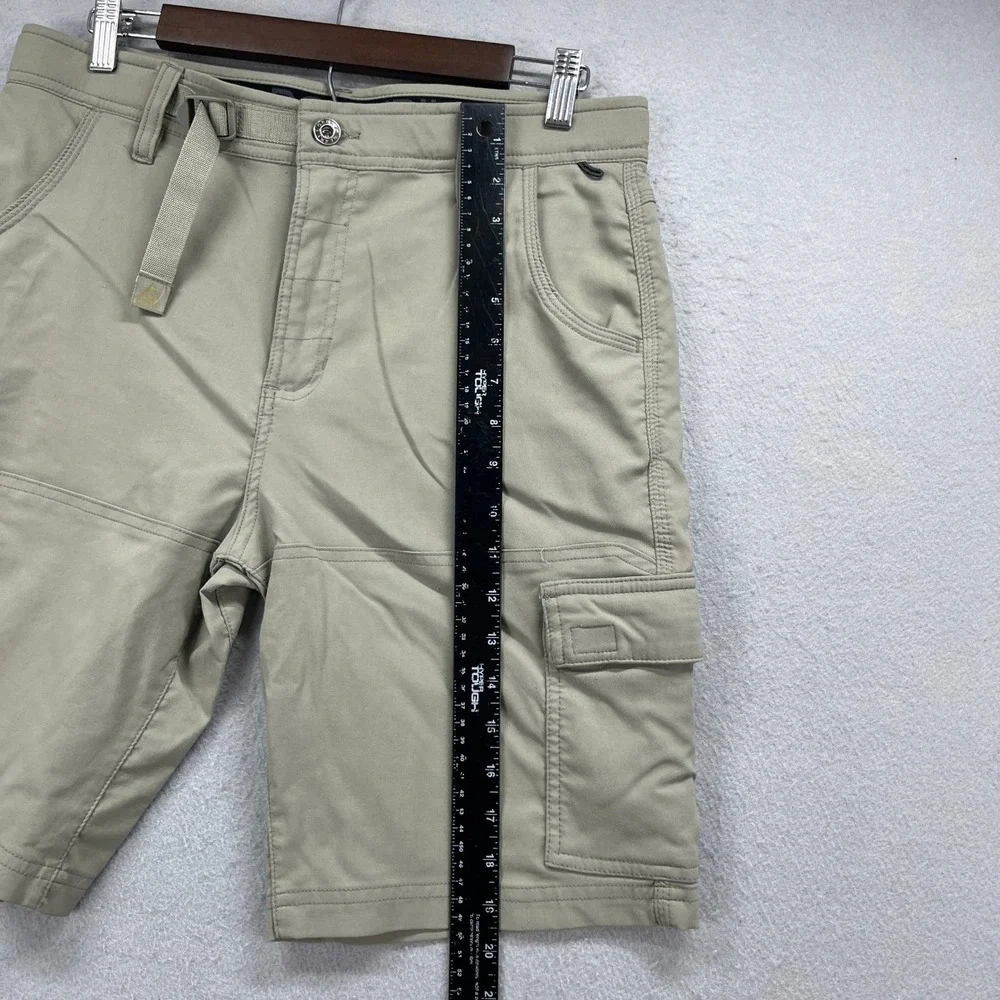 Gerry Cargo Shorts Mens 32 Tan Stretch Nylon Hiking Outdoor Utility Gorpcore